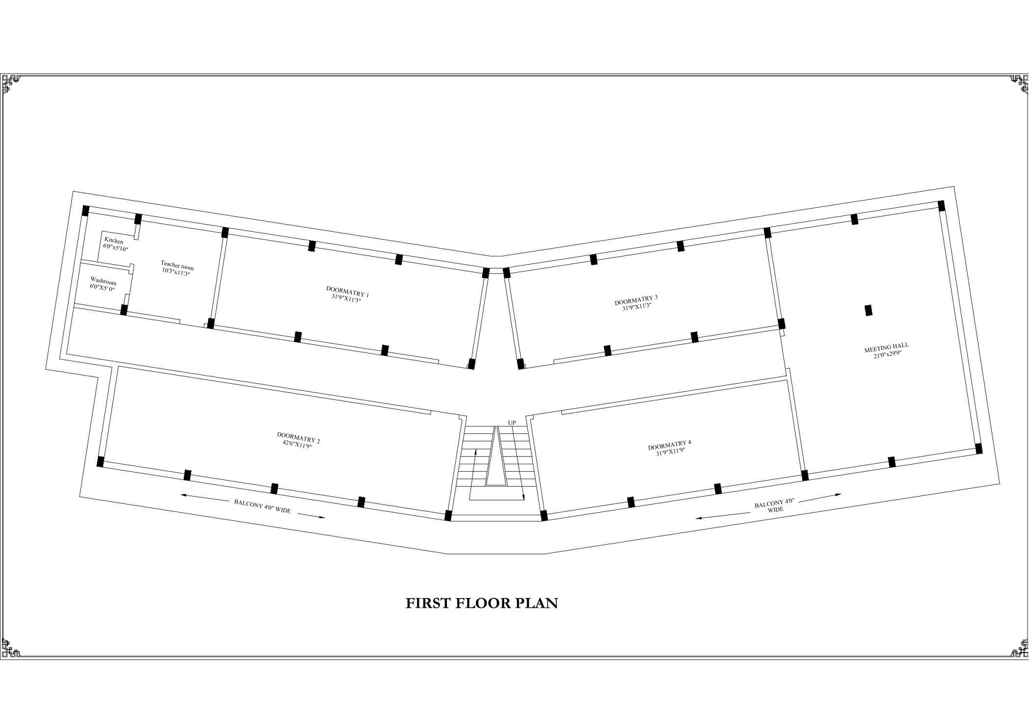 First-floor plan showing the new dormitory level
